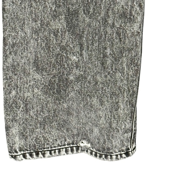 KANCAN Acid Washed Black High Rise Button Fly Wide Leg Cotton Denim Jeans - Picture 13 of 13